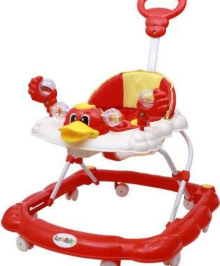 taabar JoyRide Musical 2-in-1 Walker With Parent Rod  (Red)
